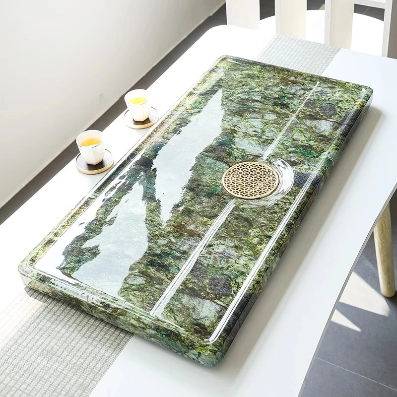 大号沥水奢石茶盘套装茶海家用茶台轻奢茶具现代客厅办公简约托盘