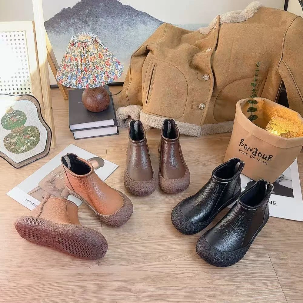 3511-1新款圆头舒适后拉链百搭时尚休闲马丁靴仓