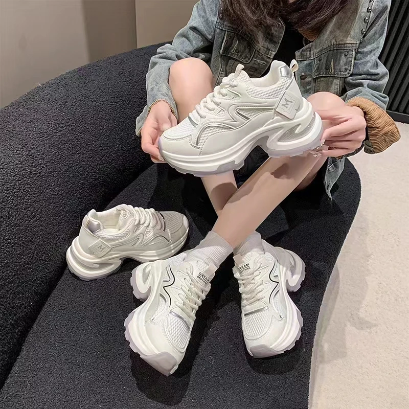 D19新款系带圆头舒适百搭厚底时尚老爹鞋仓