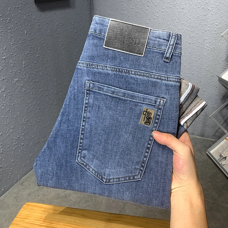 牛仔裤男士牛仔直筒休闲夏季修身弹力裤子轻奢时尚百搭春夏薄款