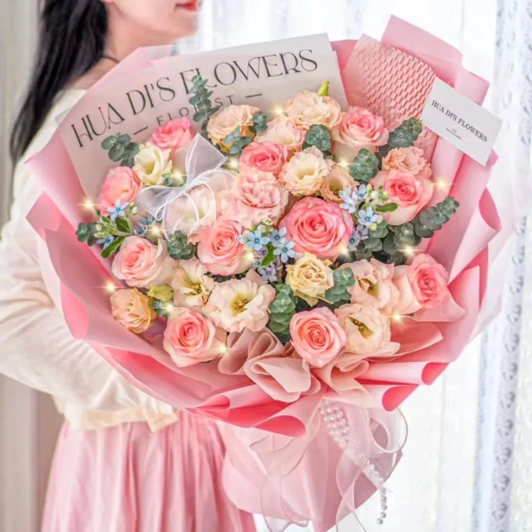 【闺蜜女友】艾莎粉玫瑰花束鲜花订购全国同城配送生日礼物鲜花速递