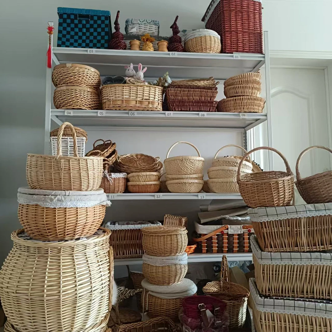 柳编筐杂类收纳置物家用手工客厅储物