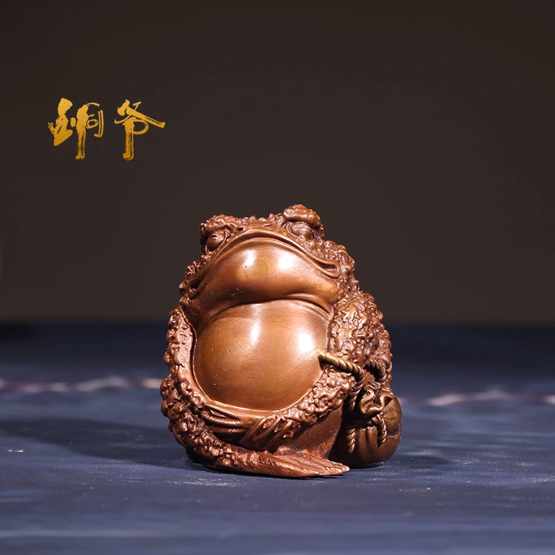 5#悠然纳财紫铜摆件铜器居家玄关办公室书房摆件礼品铜工艺品