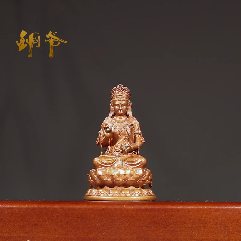 铜爷5#观音 紫铜 摆件铜摆件工艺精美经典禅意奉铸造