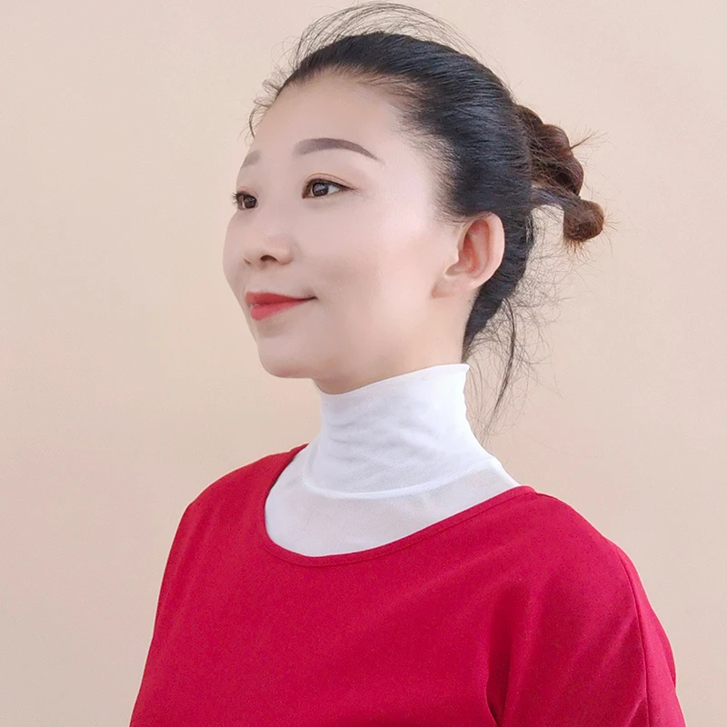 Y052春夏秋季韩国半高领立领假领子女打底网纱假领围脖套头假衣领