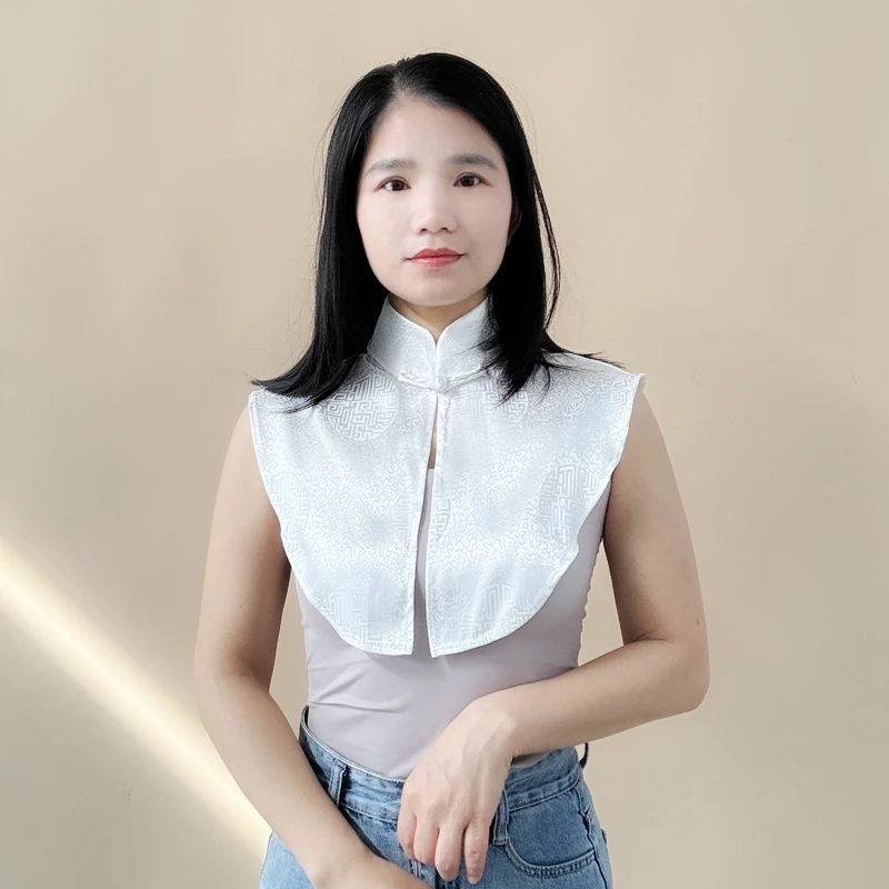 Y921春秋新款旗袍立领纯色蒙古袍内搭假领子领男女百搭假衣领复古