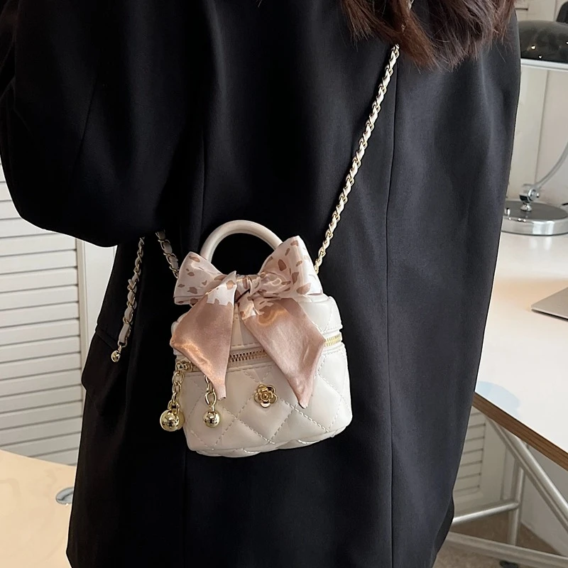 六一儿童节礼物迷你小包2023新款网红小香风菱格链条斜挎包女童包