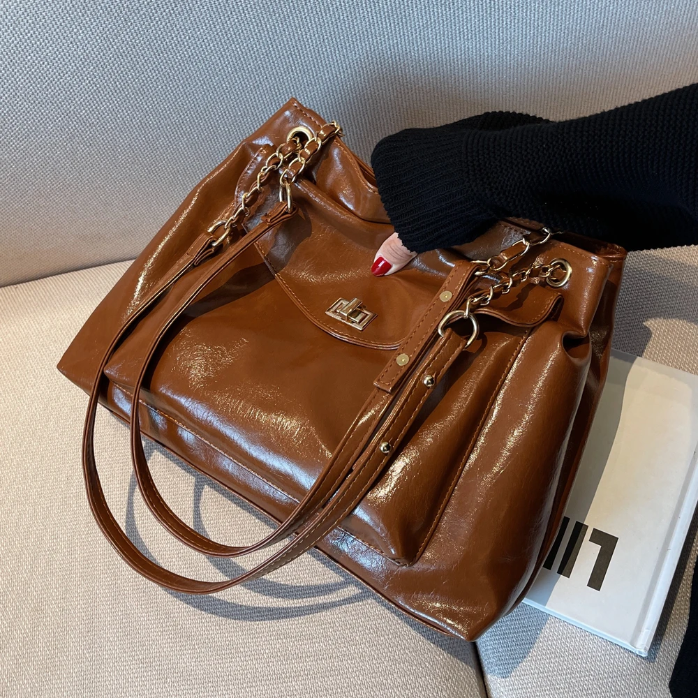 大容量包包女2023夏季新款链条包上班通勤包质感单肩包百搭斜挎包