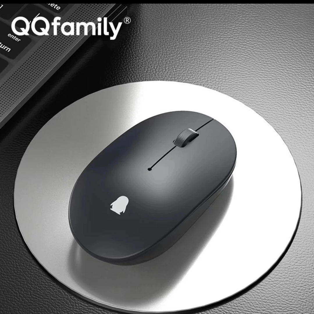 QQfamily无线鼠标人体工学程学笔记本电脑QQ鼠标