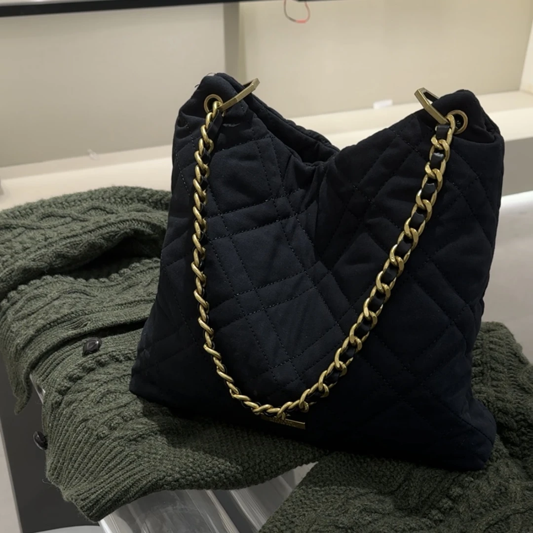 【SilkBag晓晓】菱格链条大容量托特休闲百搭慵懒随性小众斜挎包