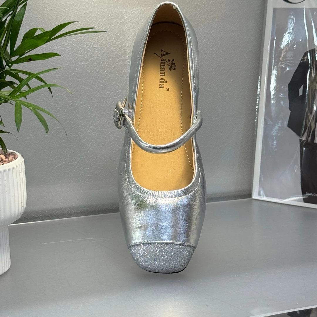 新款浅口温柔风方头单鞋