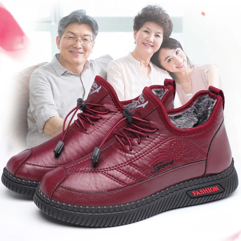 冬季新款老北京布鞋防水防寒中老年保暖雪地靴加绒加厚百搭妈妈鞋