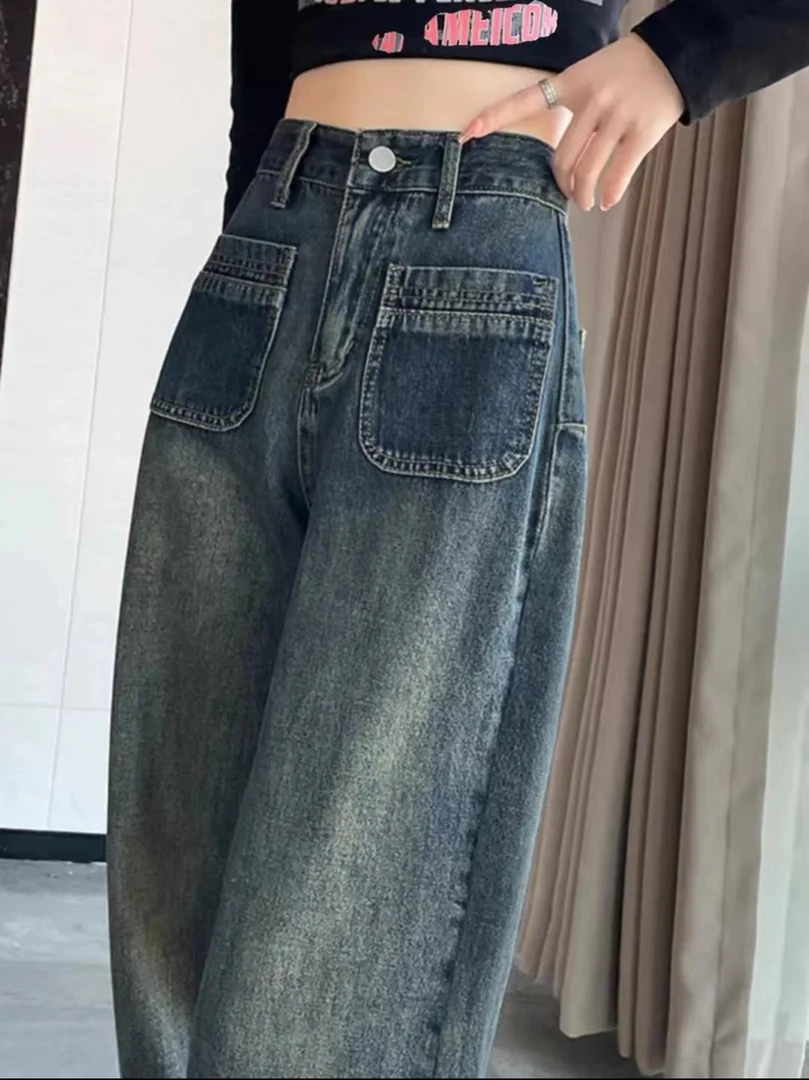 春秋女装牛仔裤高腰显瘦  春秋小个子百搭宽松