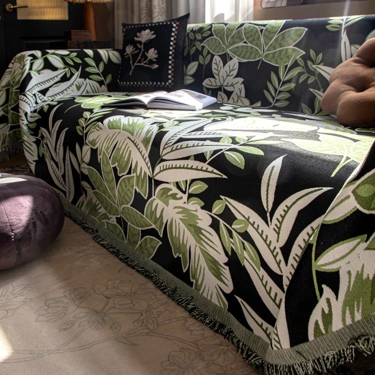 轻奢中古沙发盖布巾四季通用2024新款高级感万能防滑坐垫套罩盖毯