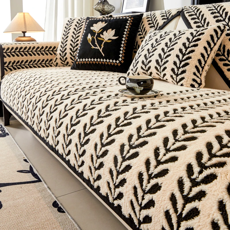 发财叶冬季沙发垫沙发坐垫防滑沙发巾加厚款沙发套沙发套罩盖布巾