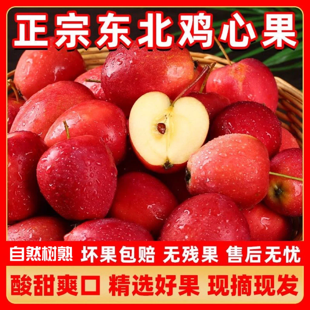 S2【现摘现发】正宗东北特产鸡心果海棠果新鲜应季水果