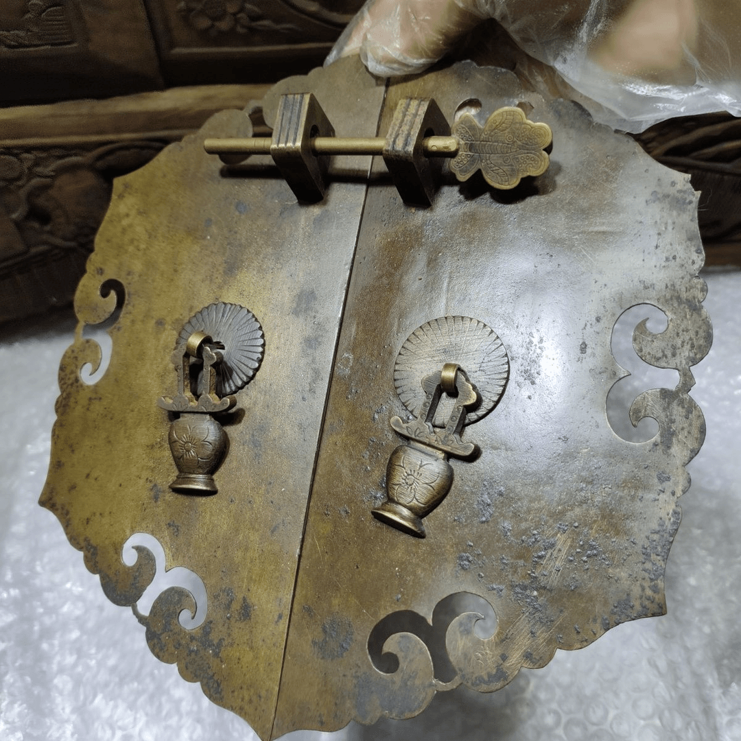 老式厚重铜件一个古朴厚重包浆圆润收藏佳品实物拍摄古色古香