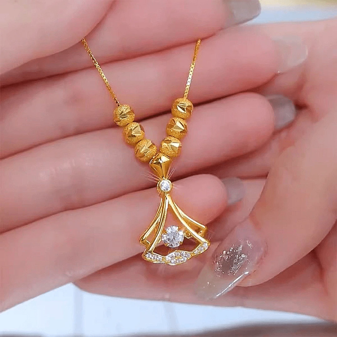 钛钢项链 心动银杏叶锁骨链钛钢轻奢项链女款不掉色网红脖链颈链