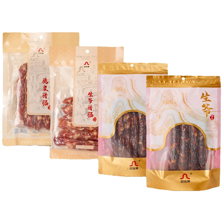 【腊肠4包礼袋装】生爷腊肠 脆皮冬菇鸭干肠230g香肠广式经典腊肠