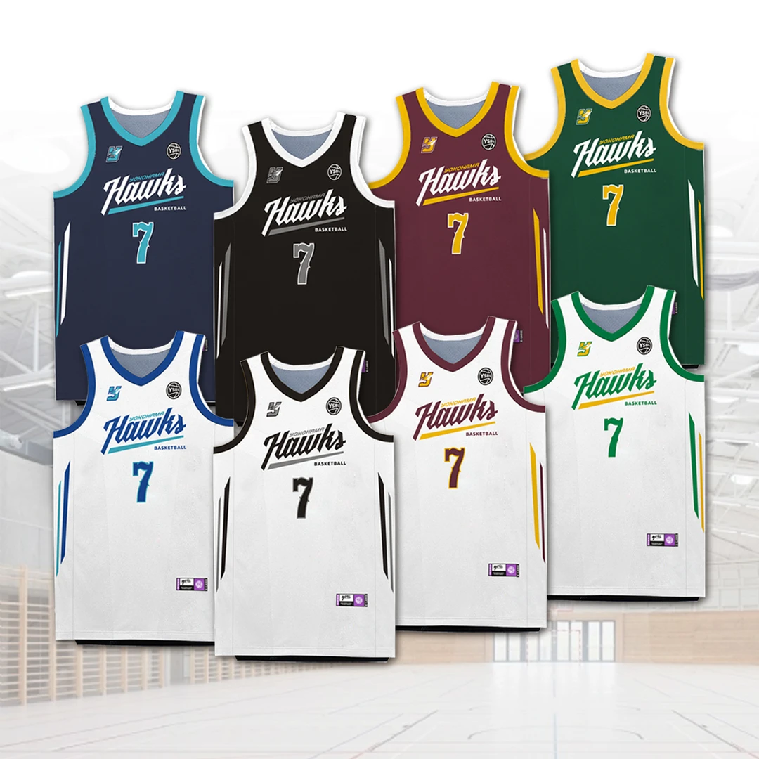 YSBL耐撕高中团队V领球员版球衣美式复古篮球服印花透气定制队服