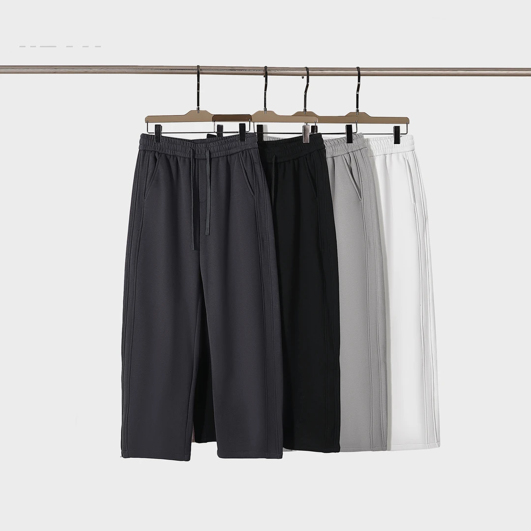 虎牙兄弟 休闲裤男冬季加绒保暖显高显瘦松紧腰直筒抽绳裤58-6259