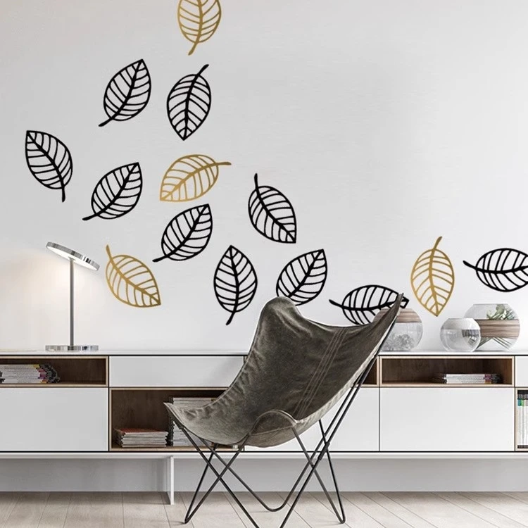 热带风格调树叶子北欧装饰墙贴纸浪漫ins店铺玻璃门橱窗花贴纸DIY