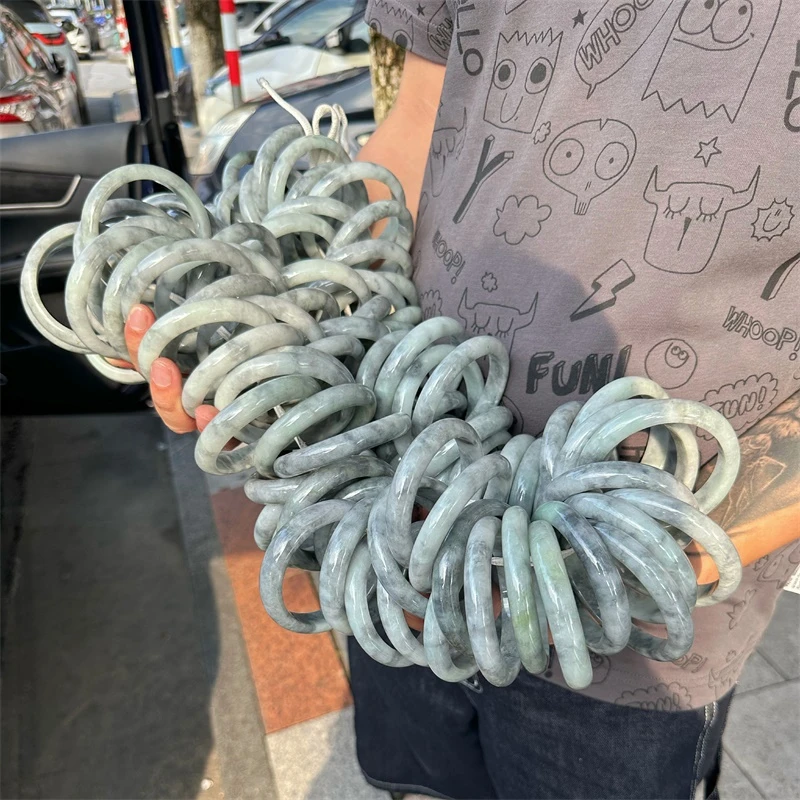 缅甸A货翡翠乌鸡手镯正圈百搭简约时尚 多样性发/单只KBR0916006