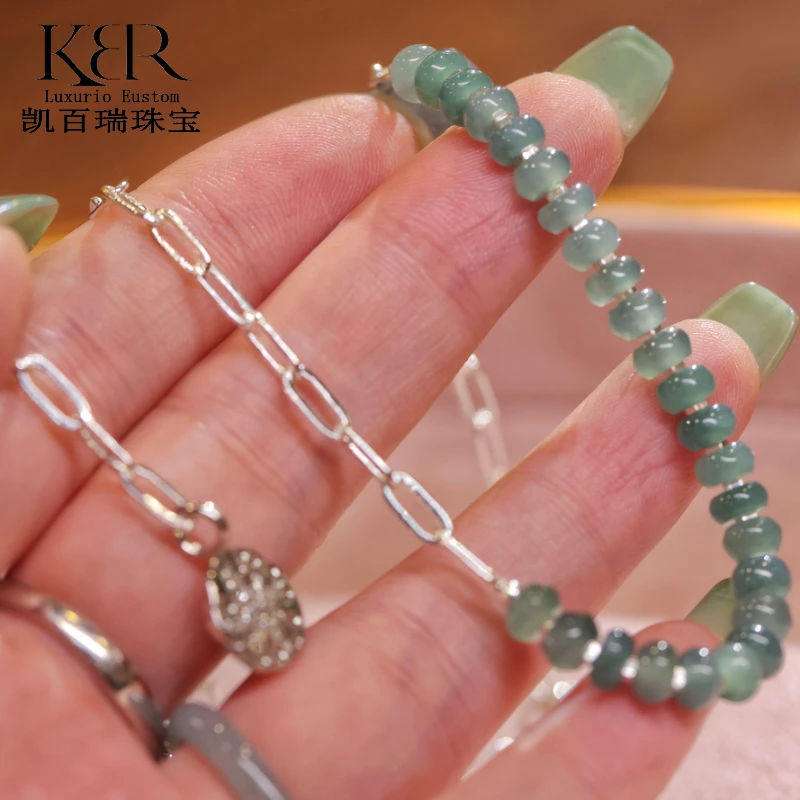 语卿 DIY设计天然A货翡翠项链 多样性发 简约大气百搭 KBR0626001