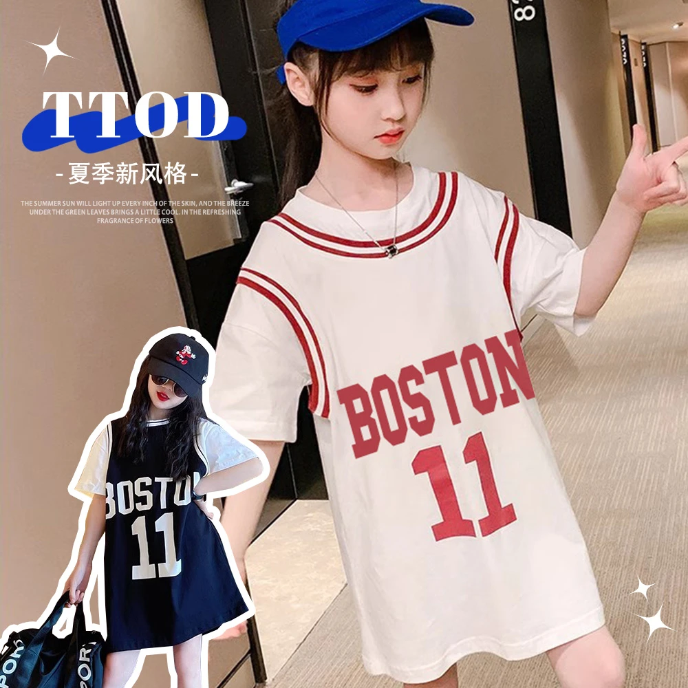 夏季新款女童球服裙洋气运动半身裙休闲时尚女孩裙子夏款家居外穿