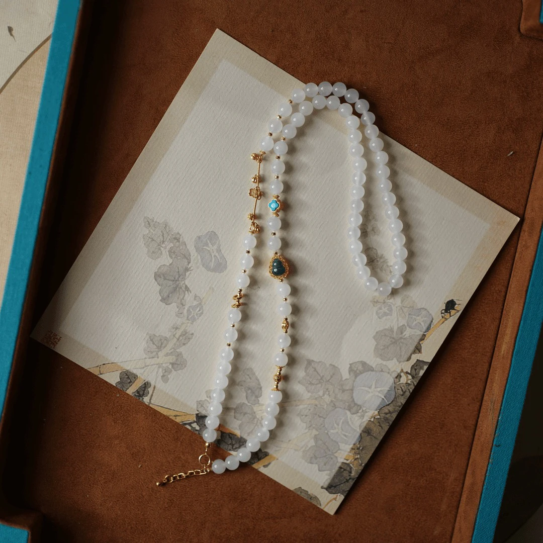 【瑶之❄️】和田玉手链项链两18k金镶嵌