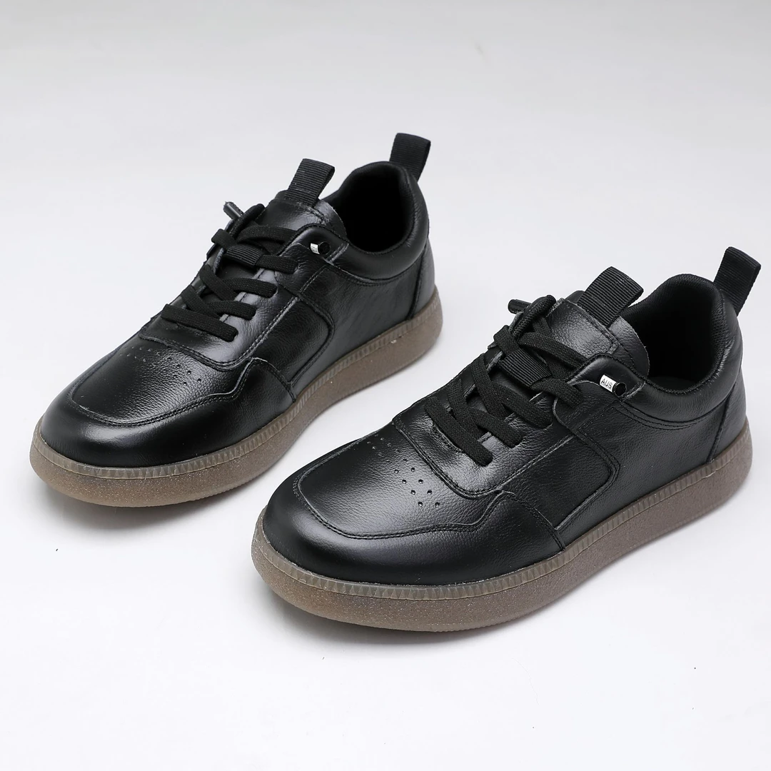 头层牛皮秋季新款软底软面懒人鞋一脚蹬百搭款德训鞋休闲真皮男鞋