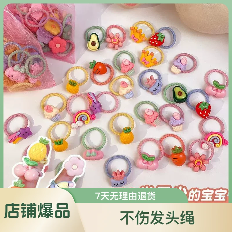 【新店宠粉】宝宝卡通拇指发圈不伤发头绳2023年新款彩色小儿童可爱