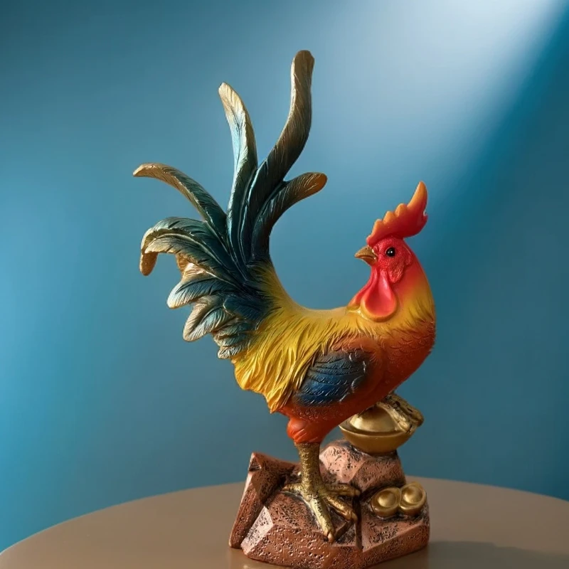 公鸡动物创意书房摆设阳台庭院乔迁摆台网红家居装饰品摆件