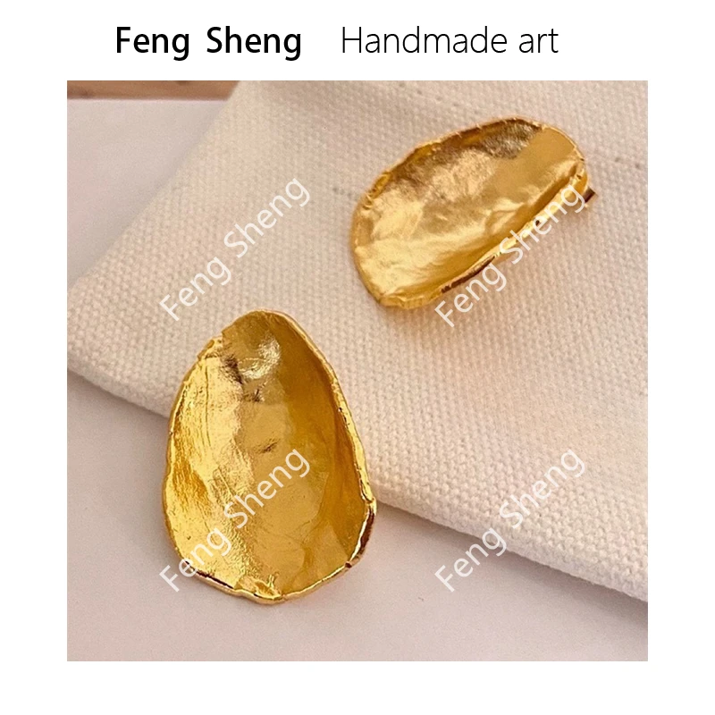 925银耳饰 Feng Sheng小众设计师款气质925银树叶耳环 轻奢百搭
