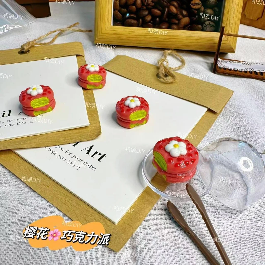 【和颂独家定制】抹茶樱花巧克力派—DIY食玩树脂配件
