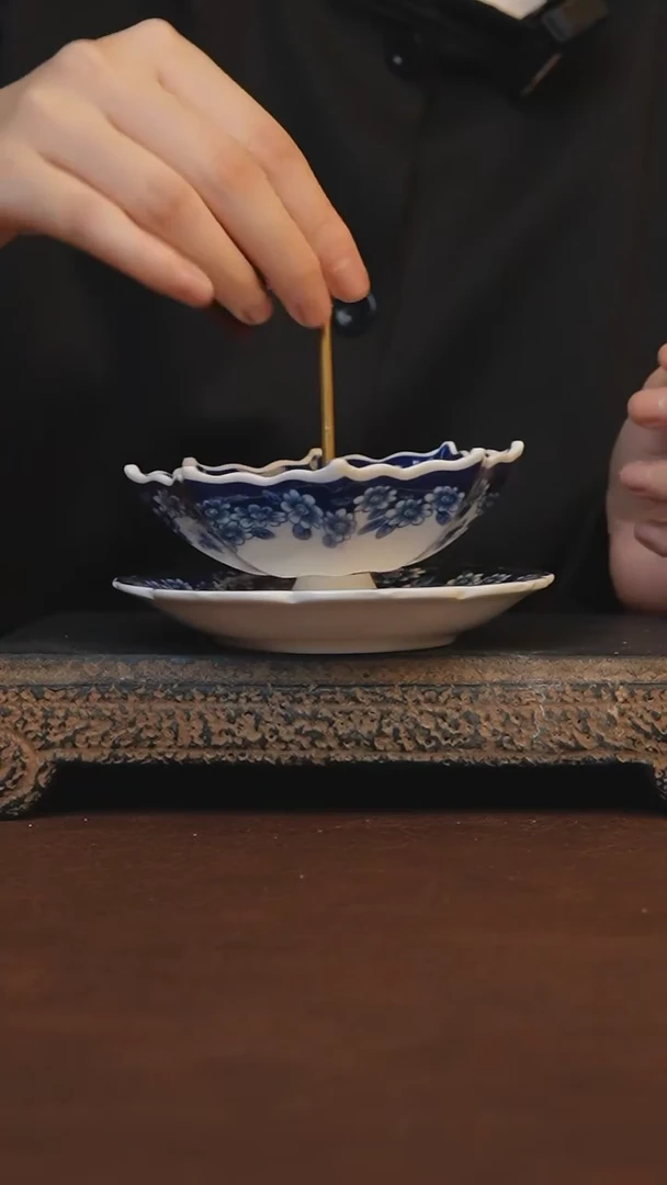 【闪购商品】手工手绘高端瓷器陶瓷茶杯D0雨伞茶漏