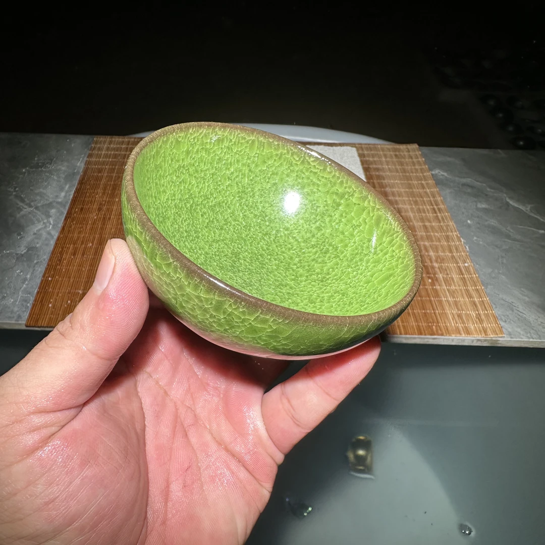 【闪购商品】瓷茶杯 绿冰裂主人杯3