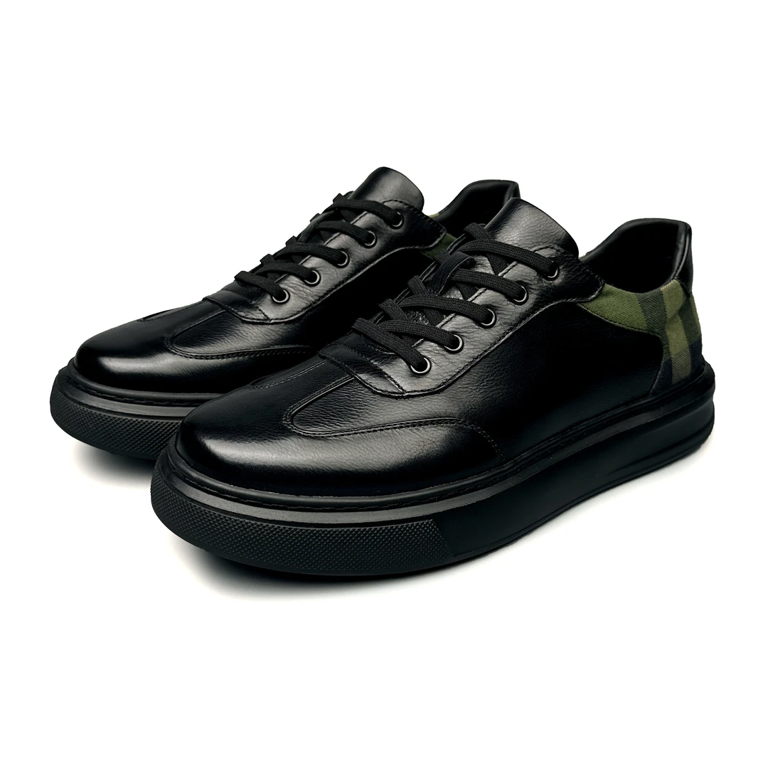 BOTAGER VIENCA/【亚丁绿格纹】格子布时尚透气舒适休闲鞋9098-3