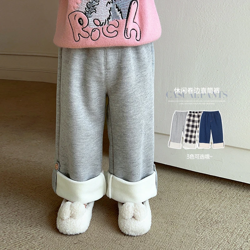 【陈大猪女婴童】FKD38207 冬款女婴童韩式穿搭长裤韩系冬季裤子