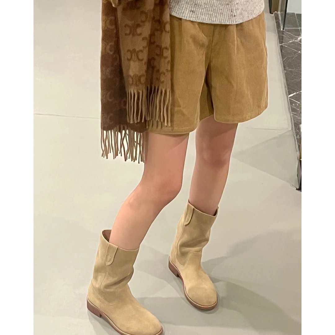 Onai【3911】尼绒秋冬新款短裤百搭韩版新款