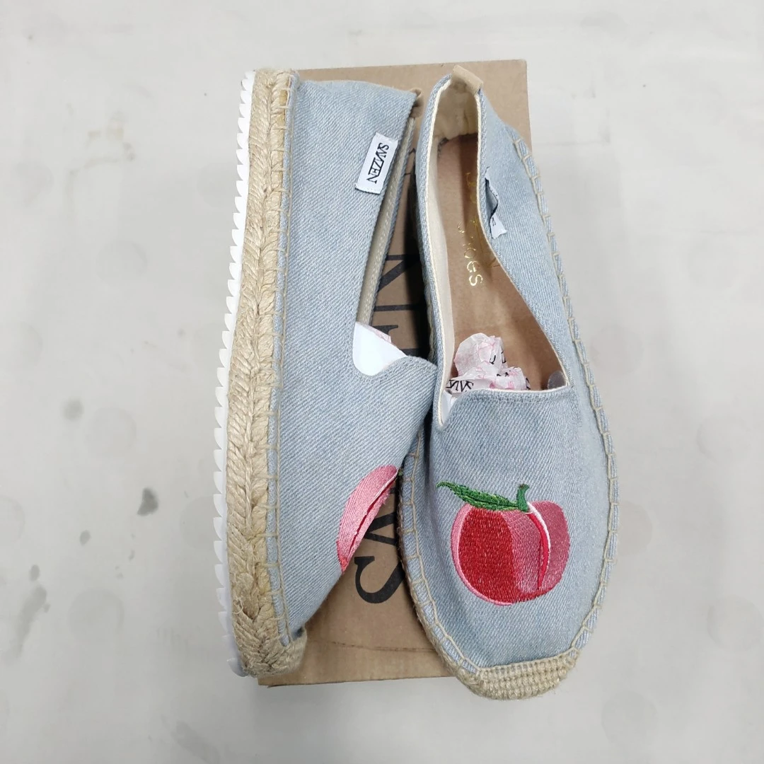 YP-069-博肯秋冬度平底百搭单鞋女士软底编织绣花草编