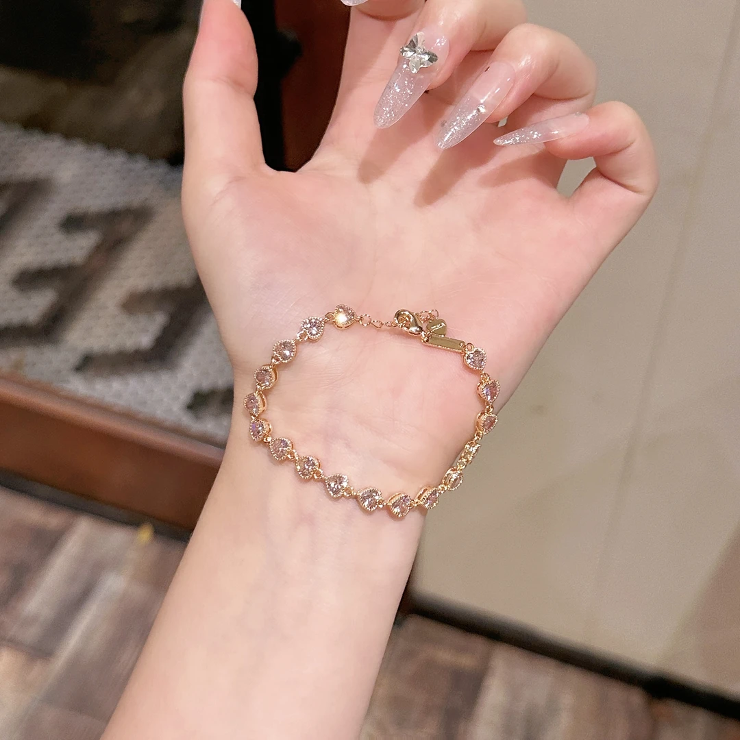 TIRENSE/狄伦斯   高定典雅粉转爱心系列轻奢气质手链