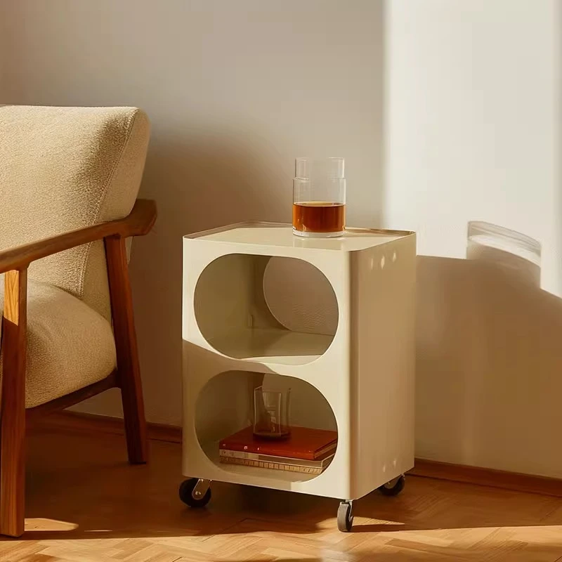 奶油风沙发边柜边桌小推车边几可移动茶几简约现代创意床头小边几