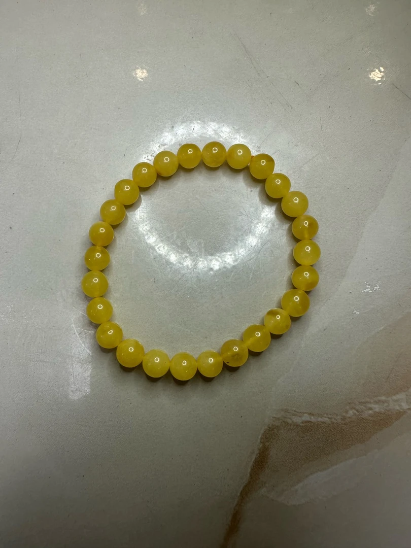 6+蜜蜡圆珠手串单圈