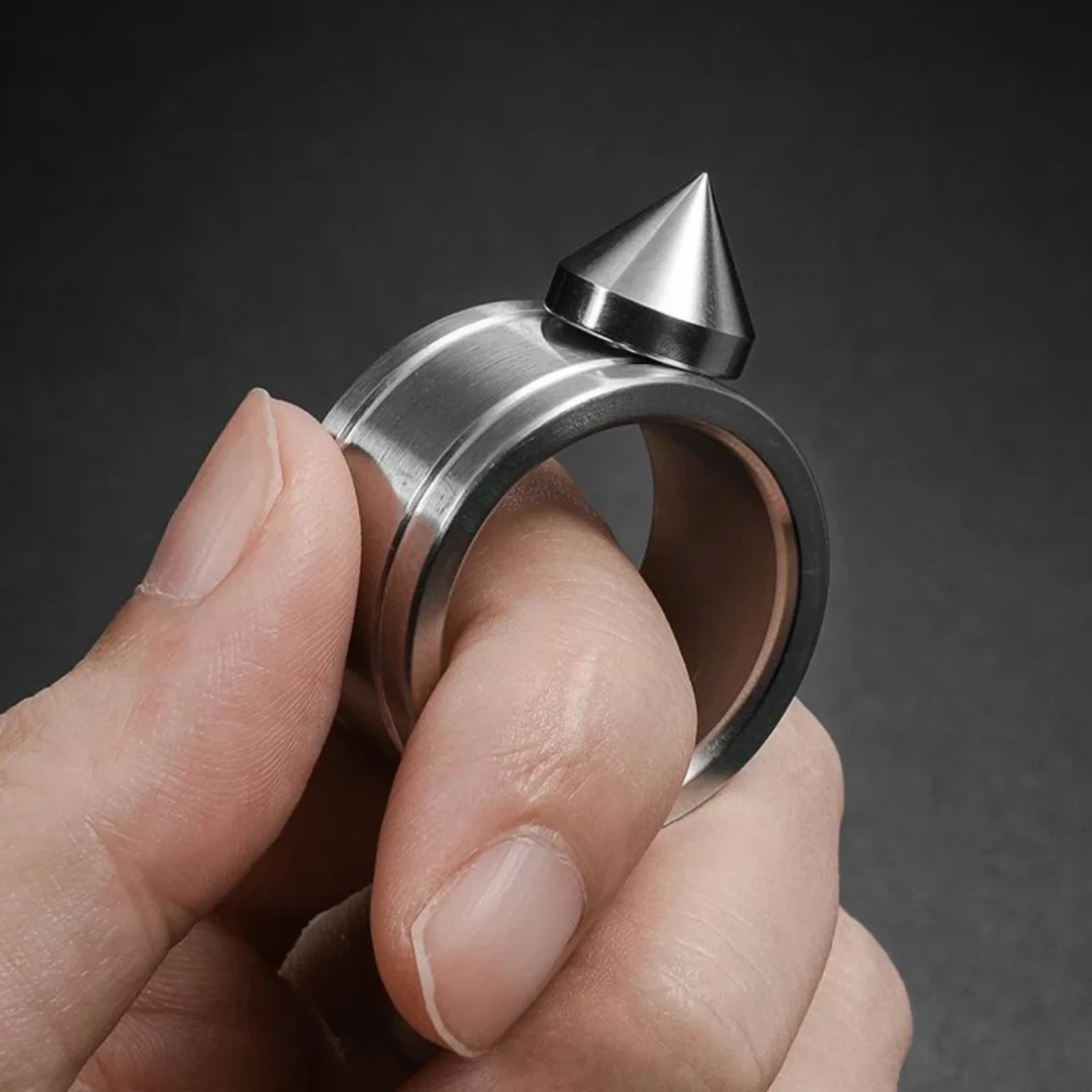 不锈钢戒指 户外防卫戒指指环破窗防身戒指环时尚情侣简约便携