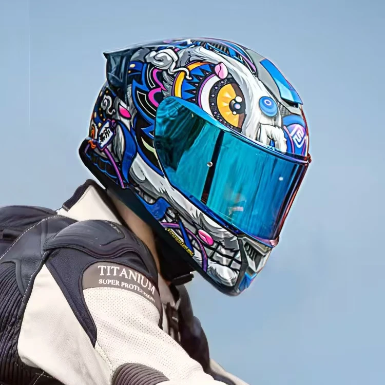 特价FASEED-861碳纤维全盔摩托车蓝牙头盔男女士机车3C认证四季