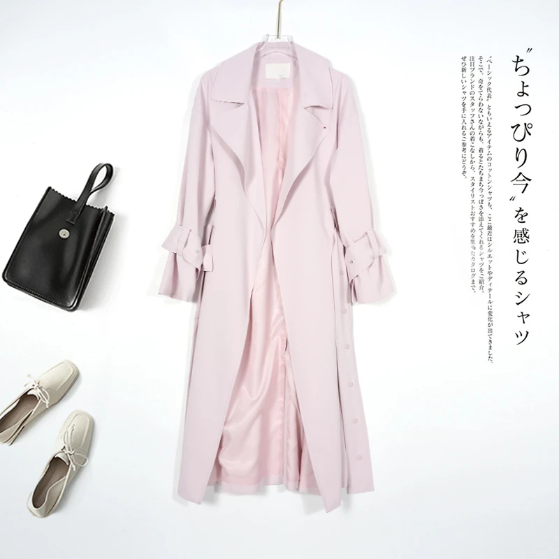 长款风衣女2024年春季新款大衣轻奢高级感时尚女装外套气质中长款