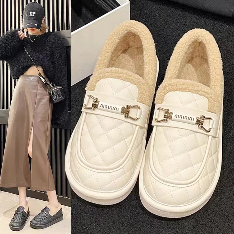 2023年秋冬新款真皮百搭洋气雪地靴