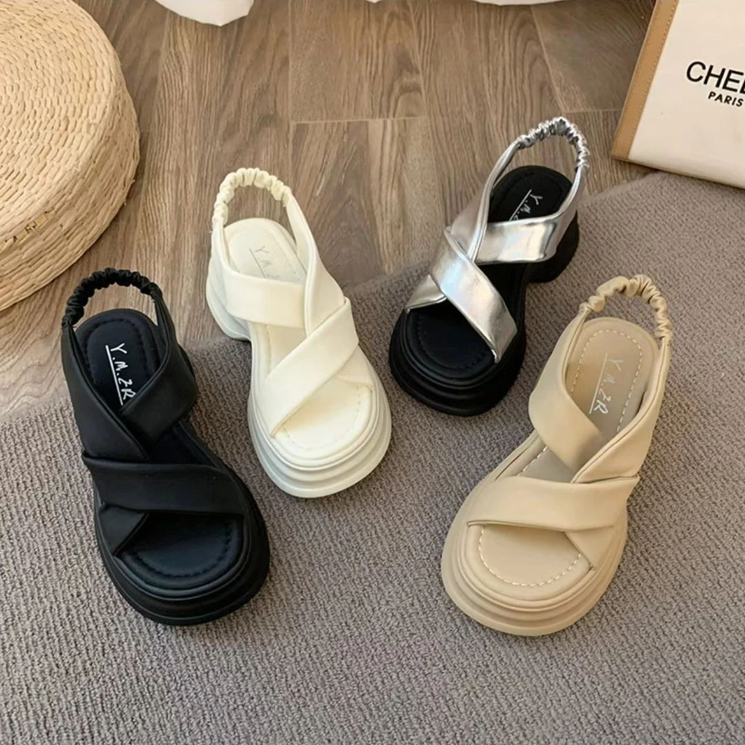 2024年夏季网红百款厚底真皮吸汗凉鞋909-16