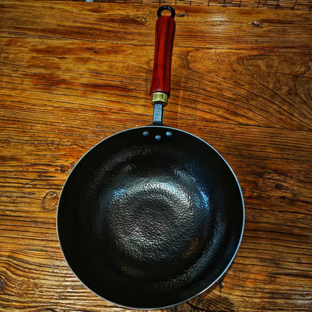 手工小奶锅章丘小铁锅手工家用无涂层不粘锅加深加厚手工锻打铁锅